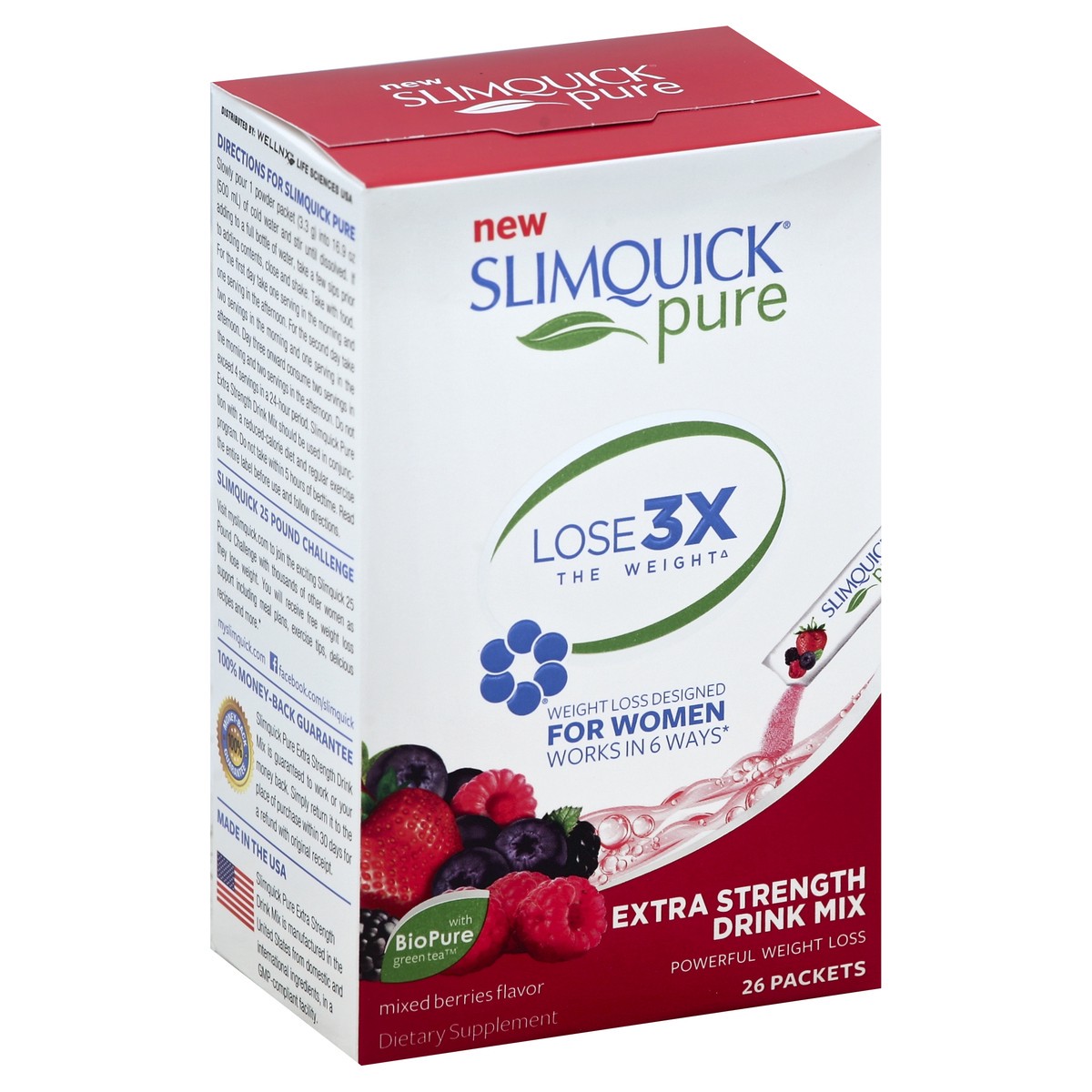 slide 3 of 6, SLIMQUICK Pure Extra Strength Drink Mix Packet 26 - 0.12 oz Packets, 26 ct