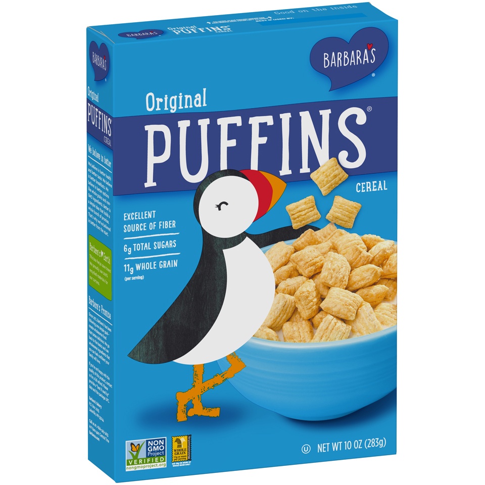 slide 2 of 8, Barbara's Puffins Original Cereal Display, 10 oz