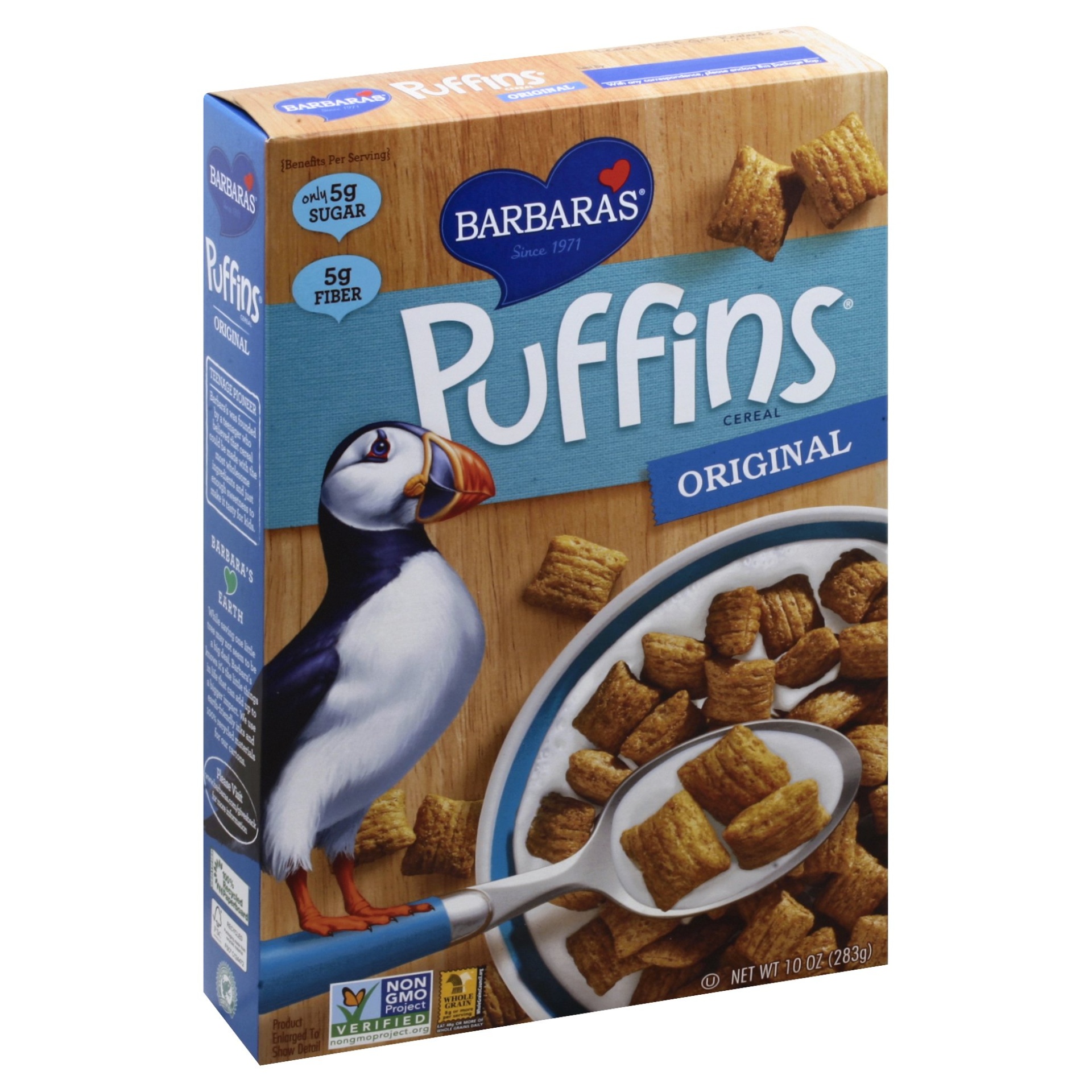 slide 1 of 8, Barbara's Puffins Original Cereal Display, 10 oz