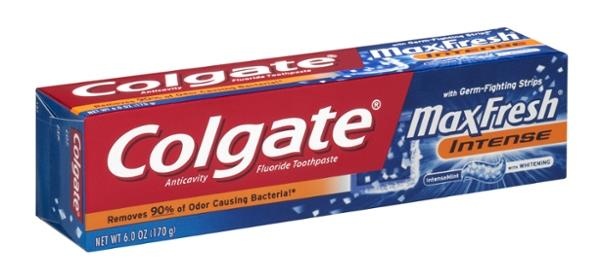 slide 1 of 1, Colgate Max Fresh Anticavity Fluoride Intense Mint with Whitening Toothpaste, 6 oz