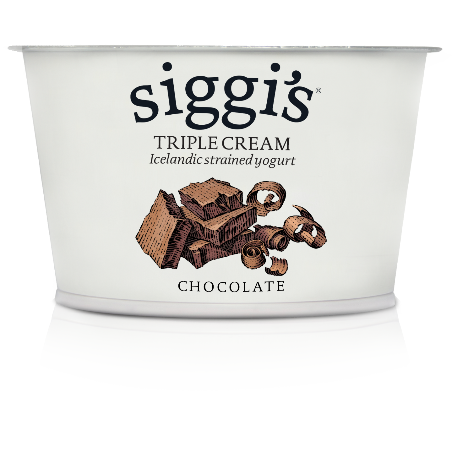 slide 1 of 3, Siggi's Icelandic-style Strained Yogurt Triple Cream Chocolate, 4 oz
