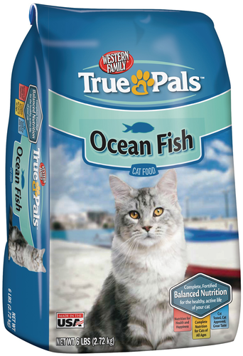 slide 1 of 1, Western Family True Pals Cat Food Ocean Fi, 6 lb