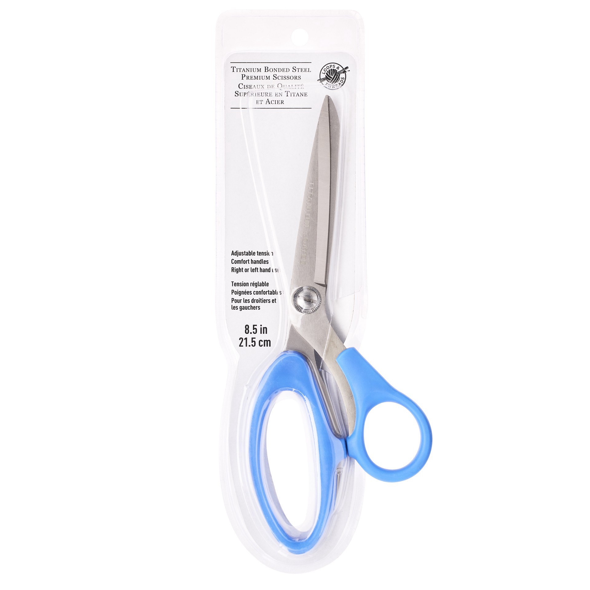 slide 4 of 7, Titanium Alloy Bonded Steel Premium Scissors By Loops & Threads, 8.5 in