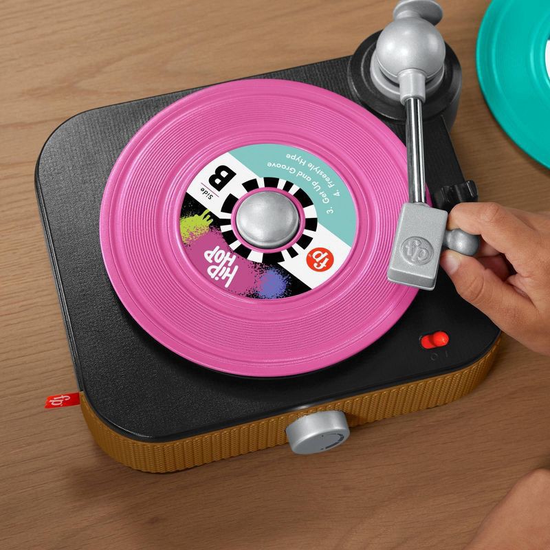 slide 3 of 6, Laugh & Learn Fisher-Price Rockin' Record Player Musical Toy for Preschool Pretend Play, 1 ct