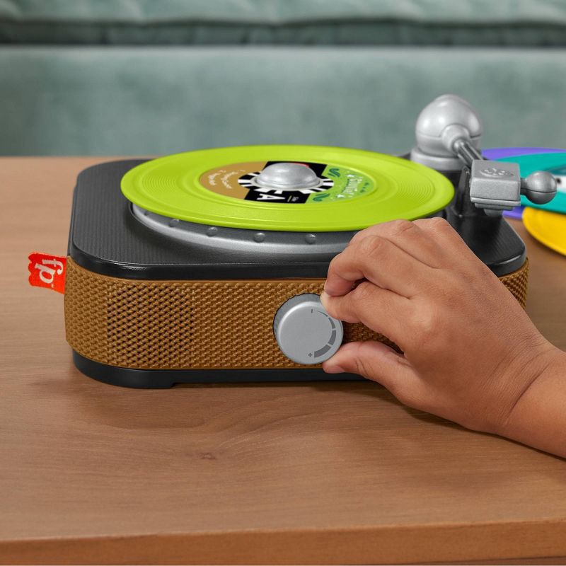slide 6 of 6, Laugh & Learn Fisher-Price Rockin' Record Player Musical Toy for Preschool Pretend Play, 1 ct
