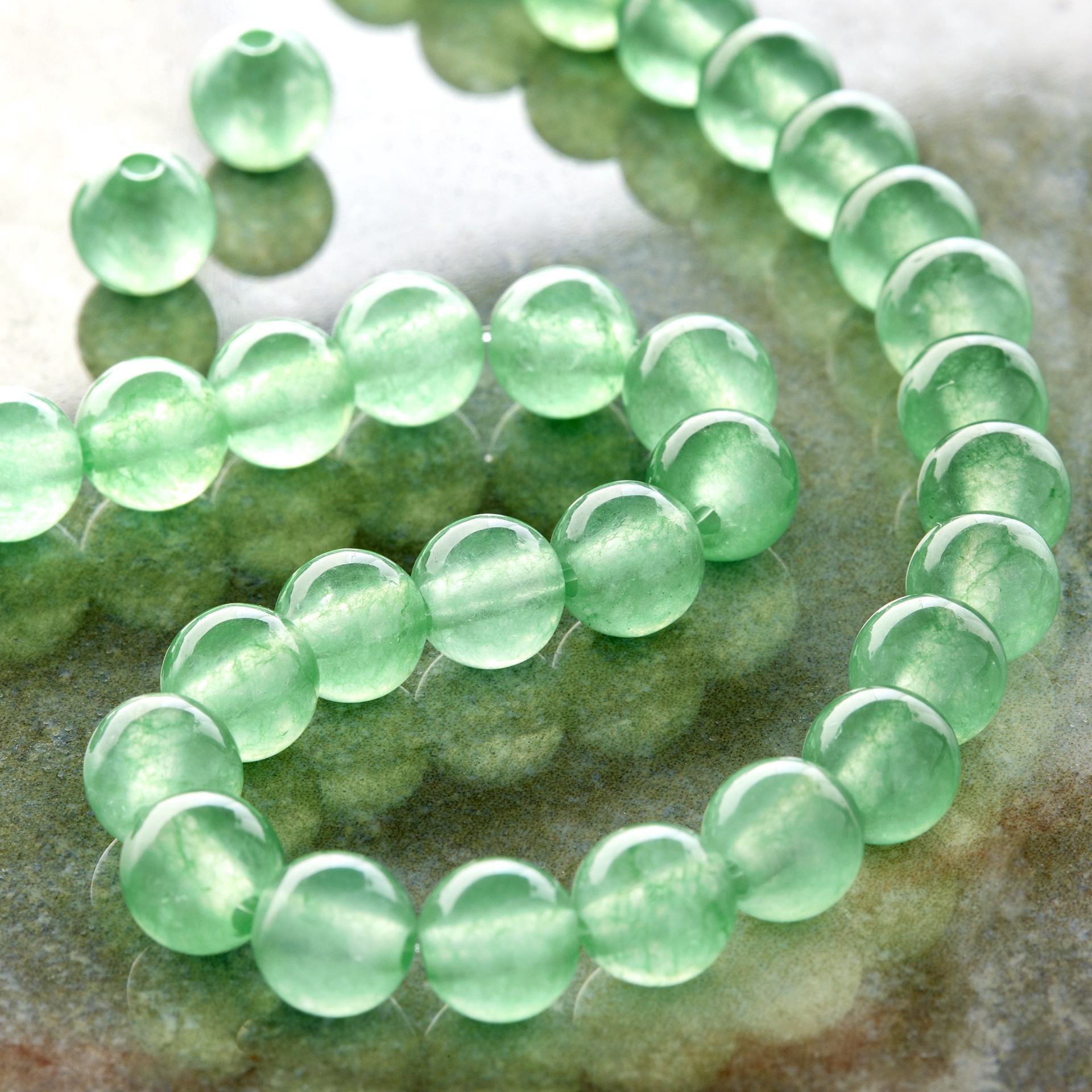 slide 3 of 3, Green Aventurine Round Beads, 6mm By Bead Landing, 6 mm