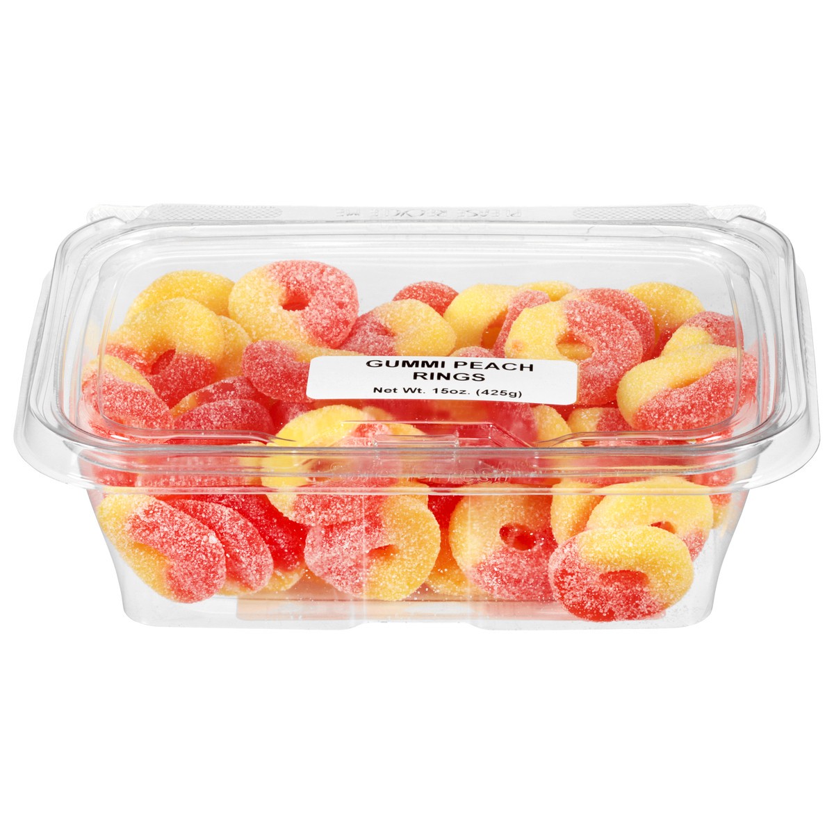 slide 1 of 12, JLM Manufacturing Gummi Peach Rings 15 oz, 15 oz