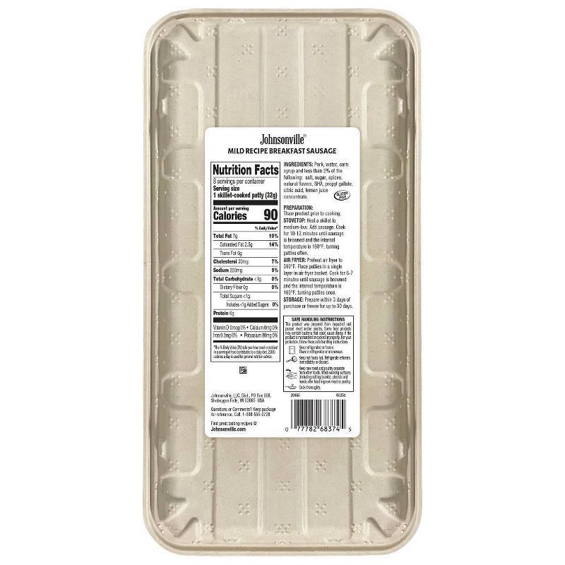 slide 2 of 2, Johnsonville Original Frozen Breakfast Sausage Patties - 8ct/12oz, 8 ct; 12 oz