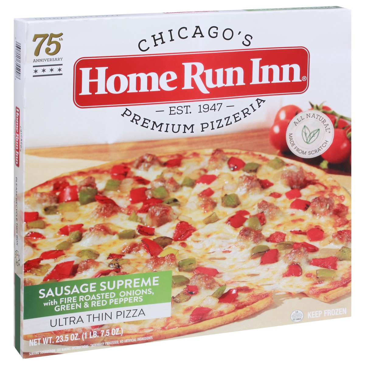 slide 2 of 9, Home Run Inn Ultra Thin Sausage Supreme Pizza 23.5 oz, 23.5 oz