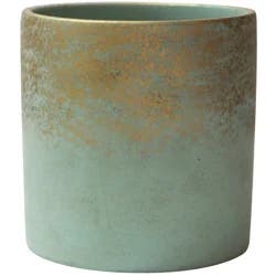 5 in Cylinder Ceramic Planter, Green