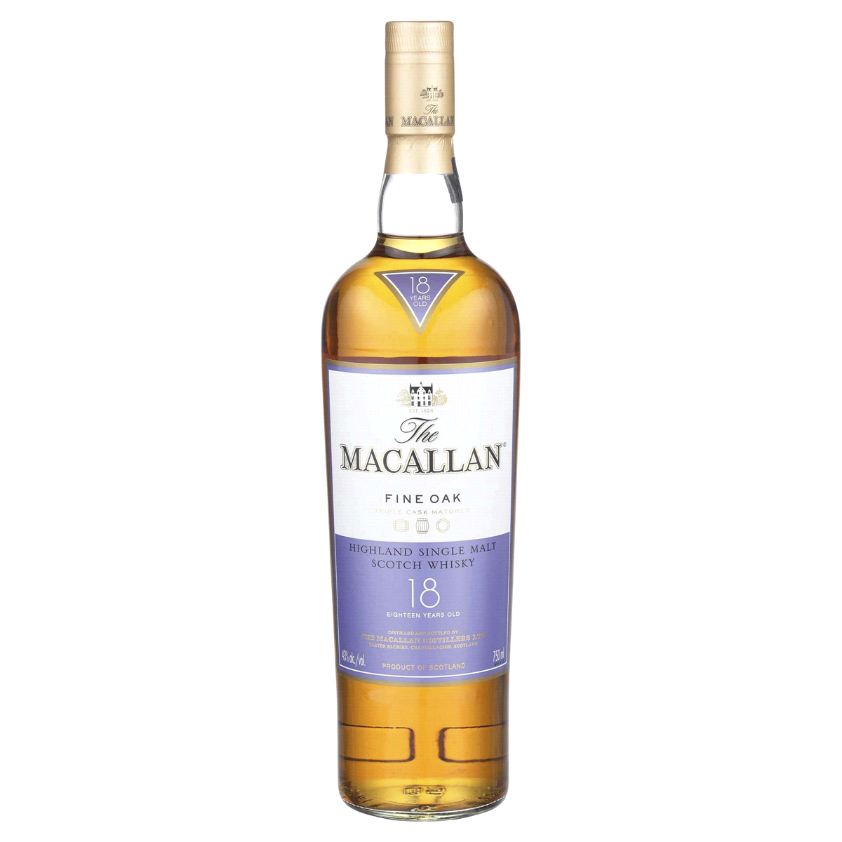 slide 1 of 5, The Macallan 18yr Fine Oak Single Malt Scotch, 750 ml