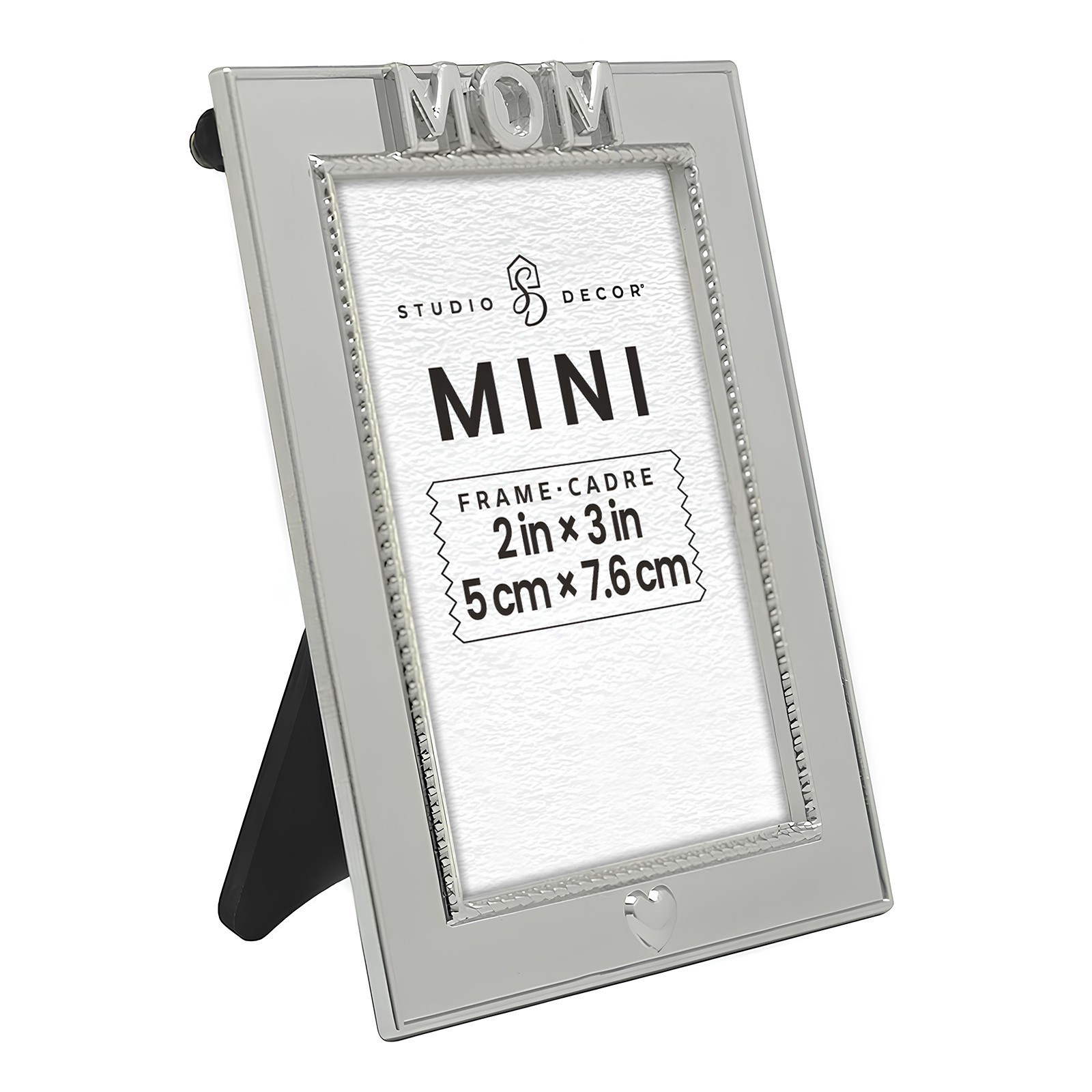 slide 2 of 3, Mini Silver Mom Frame By Studio Decor, 2 in x 3 in