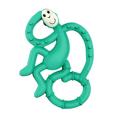 slide 1 of 1, Matchstick Monkey Mini Monkey Teether Teal, 1 ct