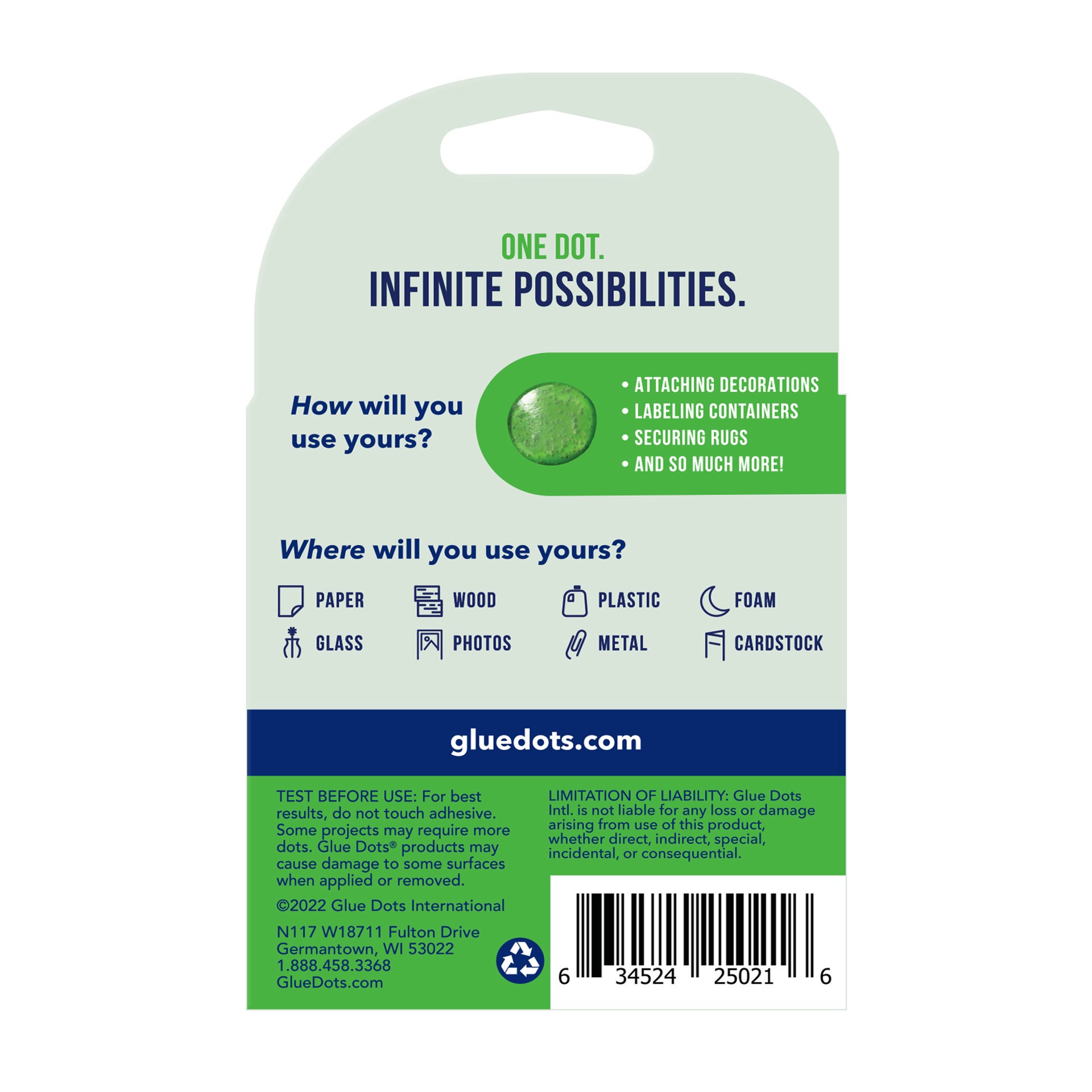 slide 6 of 6, Glue Dots 1/2" Double-Sided Adhesive Dots Dispenser, 1/2 in