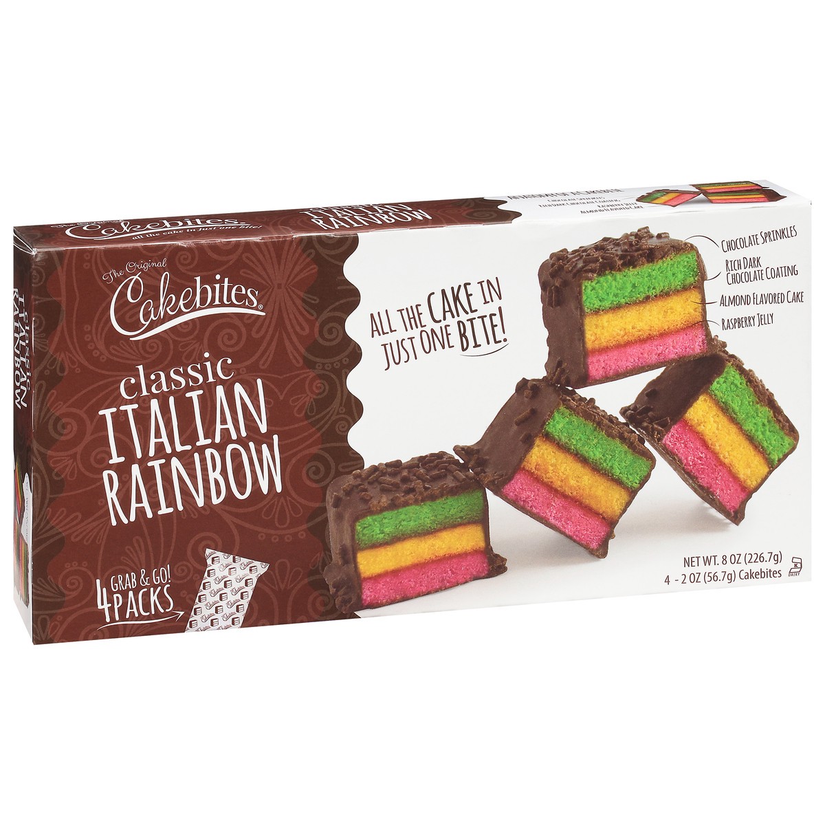 slide 2 of 9, Cakebites Classic Italian Rainbow Cake 4 - 2 oz ea, 8 oz