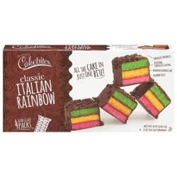 Cakebites Classic Italian Rainbow Cake 4 - 2 oz ea