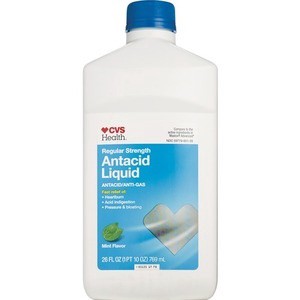 slide 1 of 1, CVS Health Antacid Liquid Cooling Mint Regular Strength, 26 fl oz