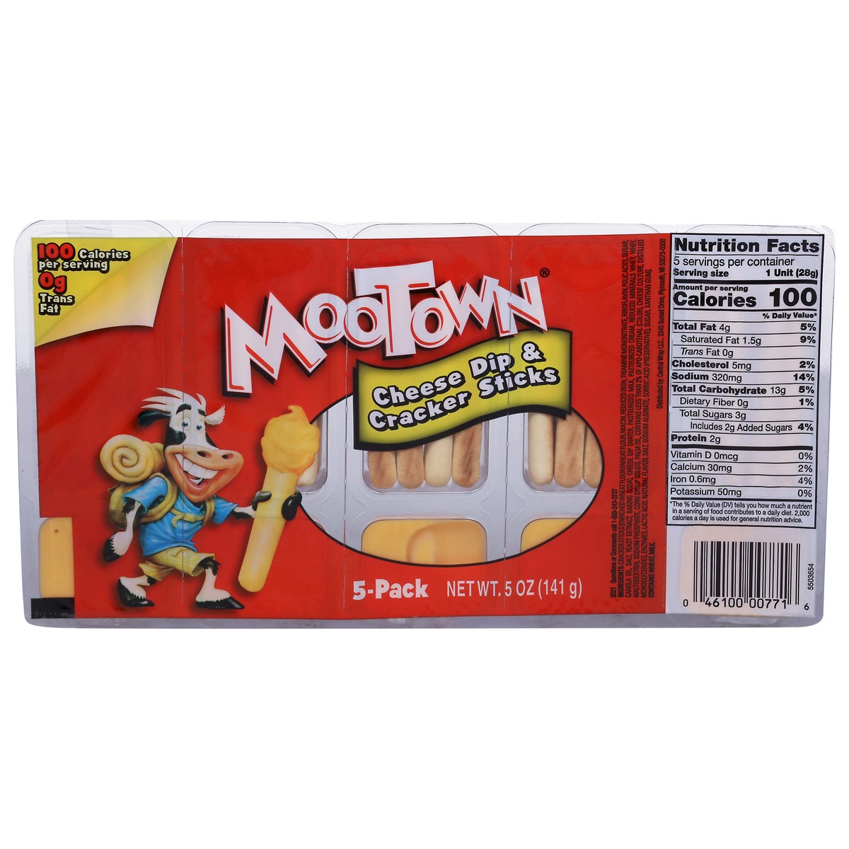 slide 1 of 4, MooTown Cheese Dip & Cracker Sticks - 5 ct, 5 ct; 5 oz