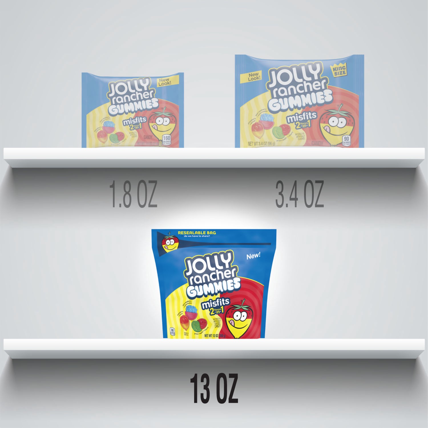 slide 2 of 7, Jolly Rancher Gummies Misfits, 13 oz