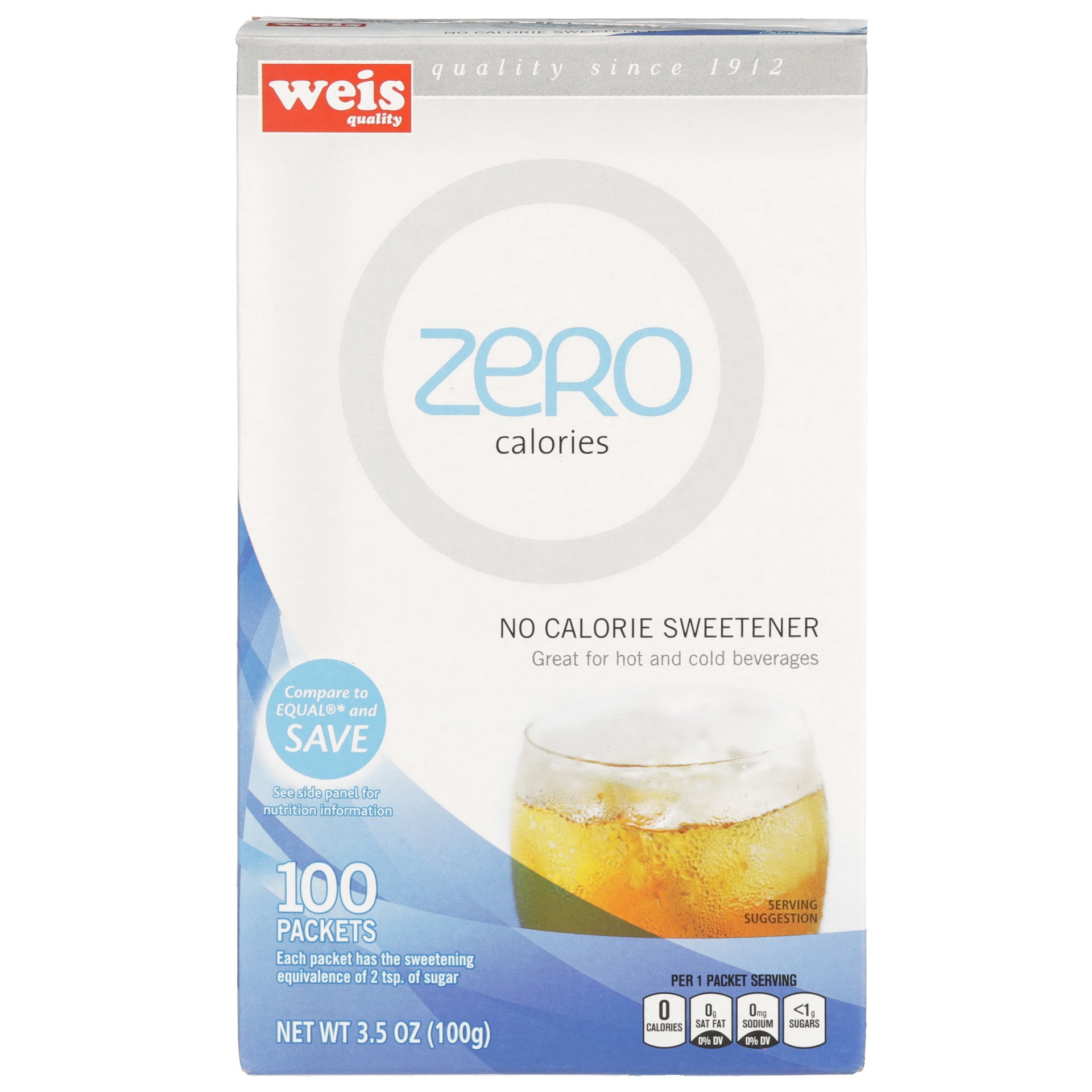 slide 1 of 6, Weis Quality Aspartame Zero Calories Sweetener Sugar Substitutes, 3.5 oz