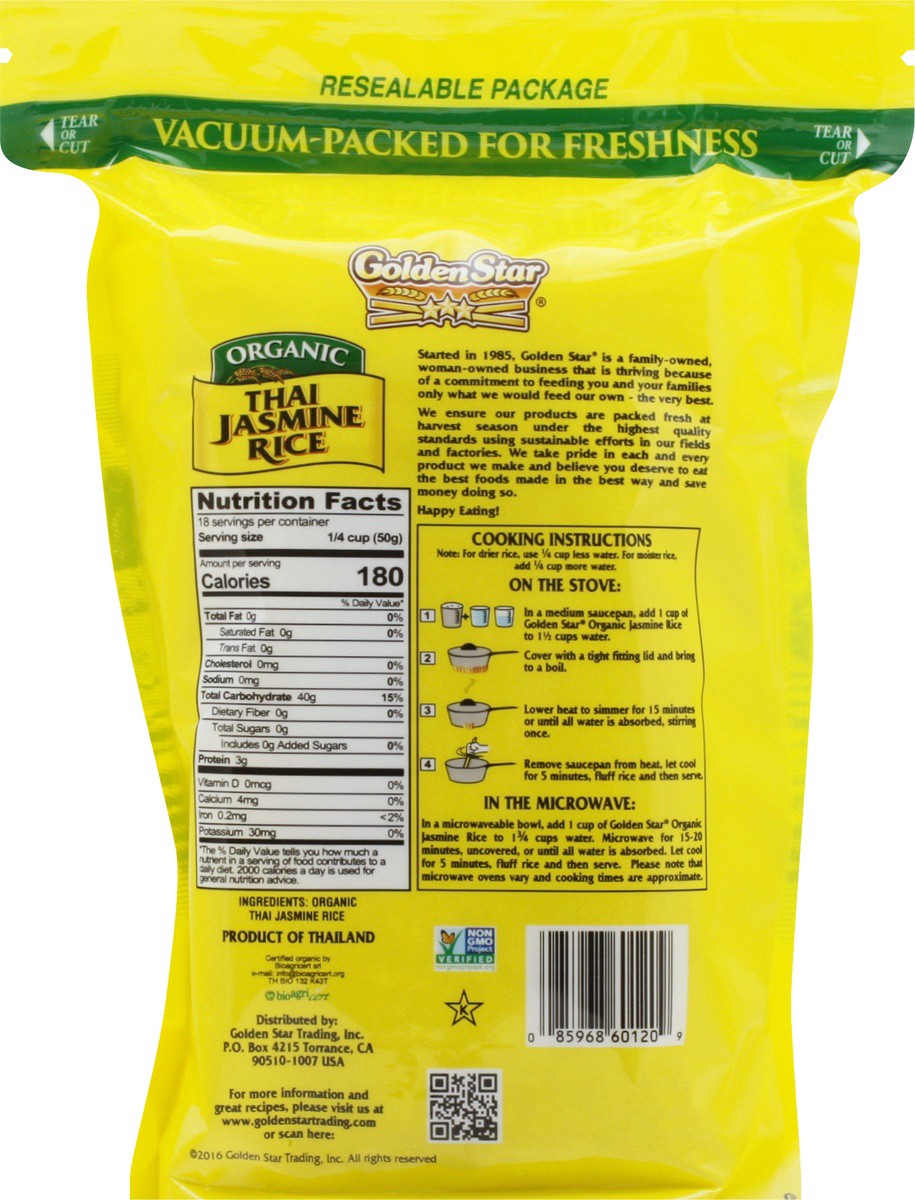 slide 4 of 9, Golden Star Organic Jasmine Rice, 2 lb