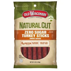 Old Wisconsin Natural Cut Zero Sugar Turkey Sticks 5 oz