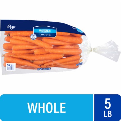 slide 1 of 2, Kroger Whole Carrots, 5 lb, 5 lb