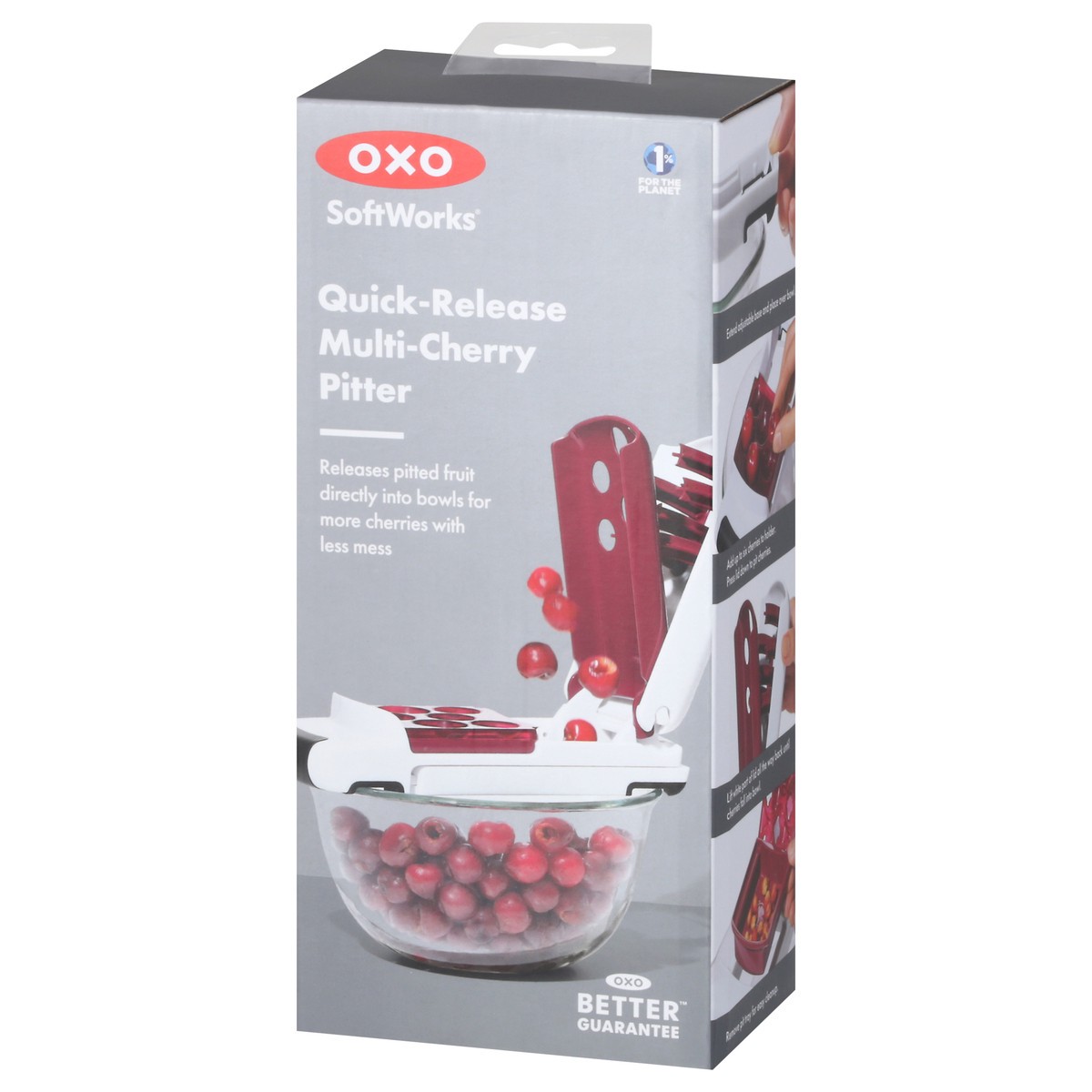 slide 5 of 9, Softworks Quick Release Multi-Cherry Pitter, 1 ct