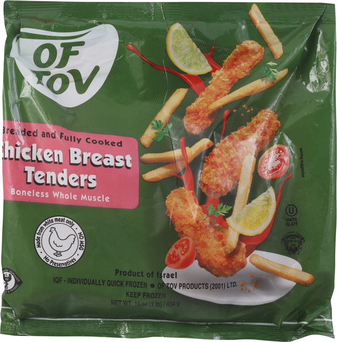 slide 8 of 14, Of Tov Breaded Chicken Breast Tenders, 16 oz