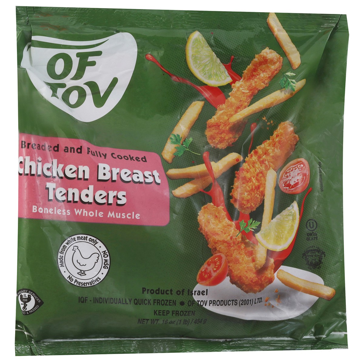 slide 10 of 14, Of Tov Breaded Chicken Breast Tenders, 16 oz
