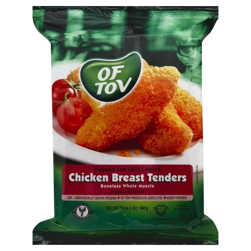 slide 1 of 1, Of Tov Breaded Chicken Breast Tenders, 16 oz