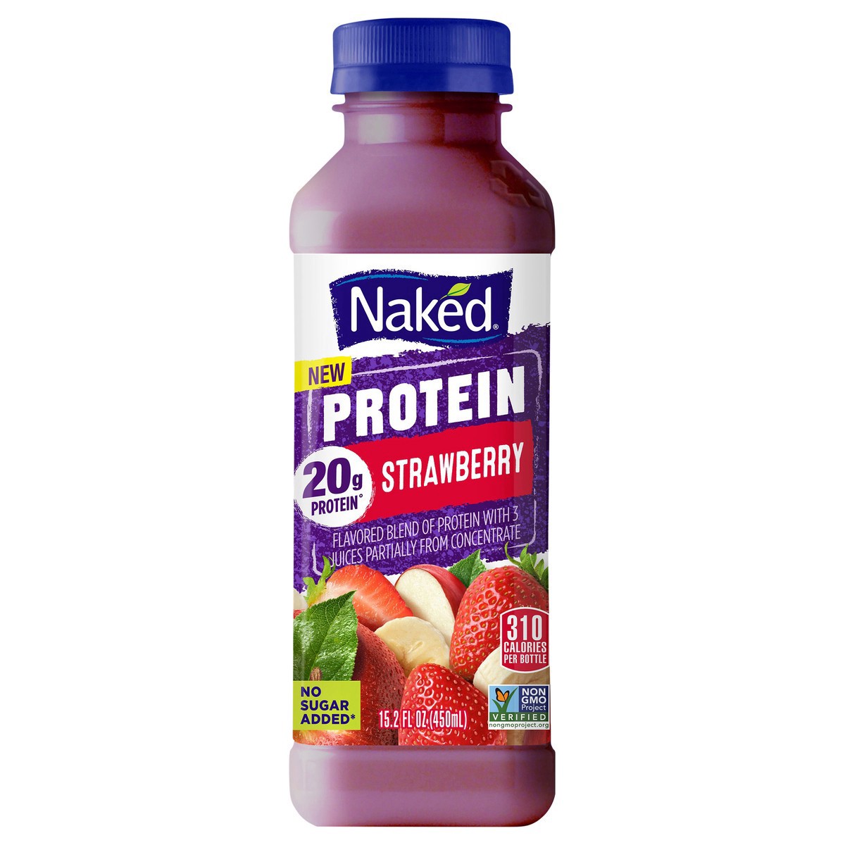 slide 11 of 12, Naked Protein Strawberry 15.2 Oz, 15.20 fl oz