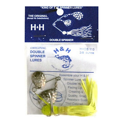 slide 1 of 1, H&H Lure Company Chartreuse Original Double Spinner Lure, 1 ct