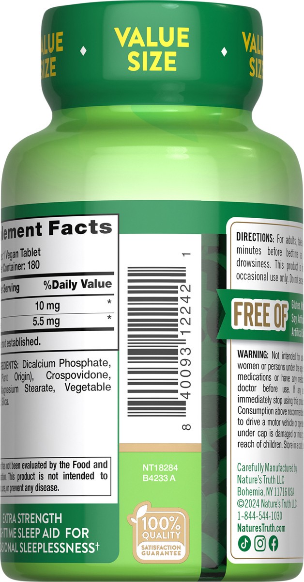 slide 3 of 10, Nature's Truth Melatonin Tablets, 180 ct