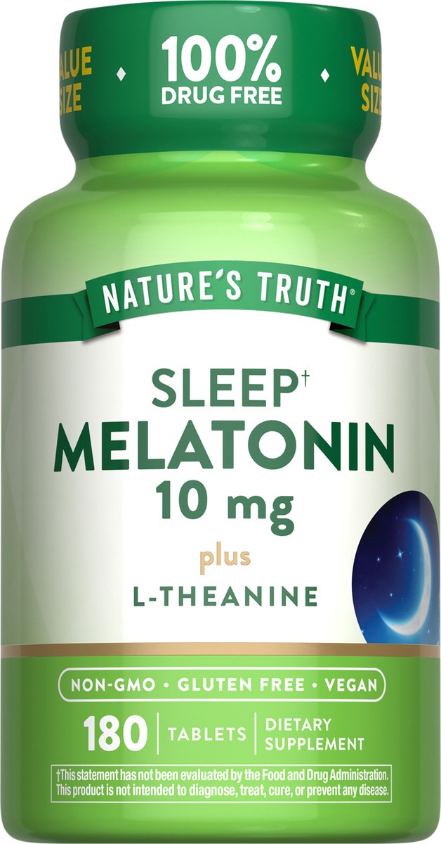 slide 10 of 10, Nature's Truth Melatonin Tablets, 180 ct