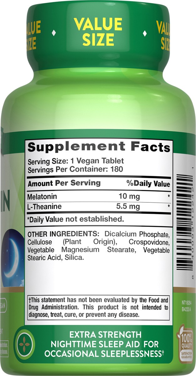 slide 9 of 10, Nature's Truth Melatonin Tablets, 180 ct