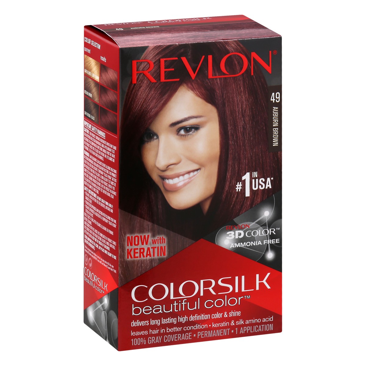 slide 5 of 9, Revlon Colorsilk Permanent Haircolor, Auburn Brown Ammonia-Free, 1 ct