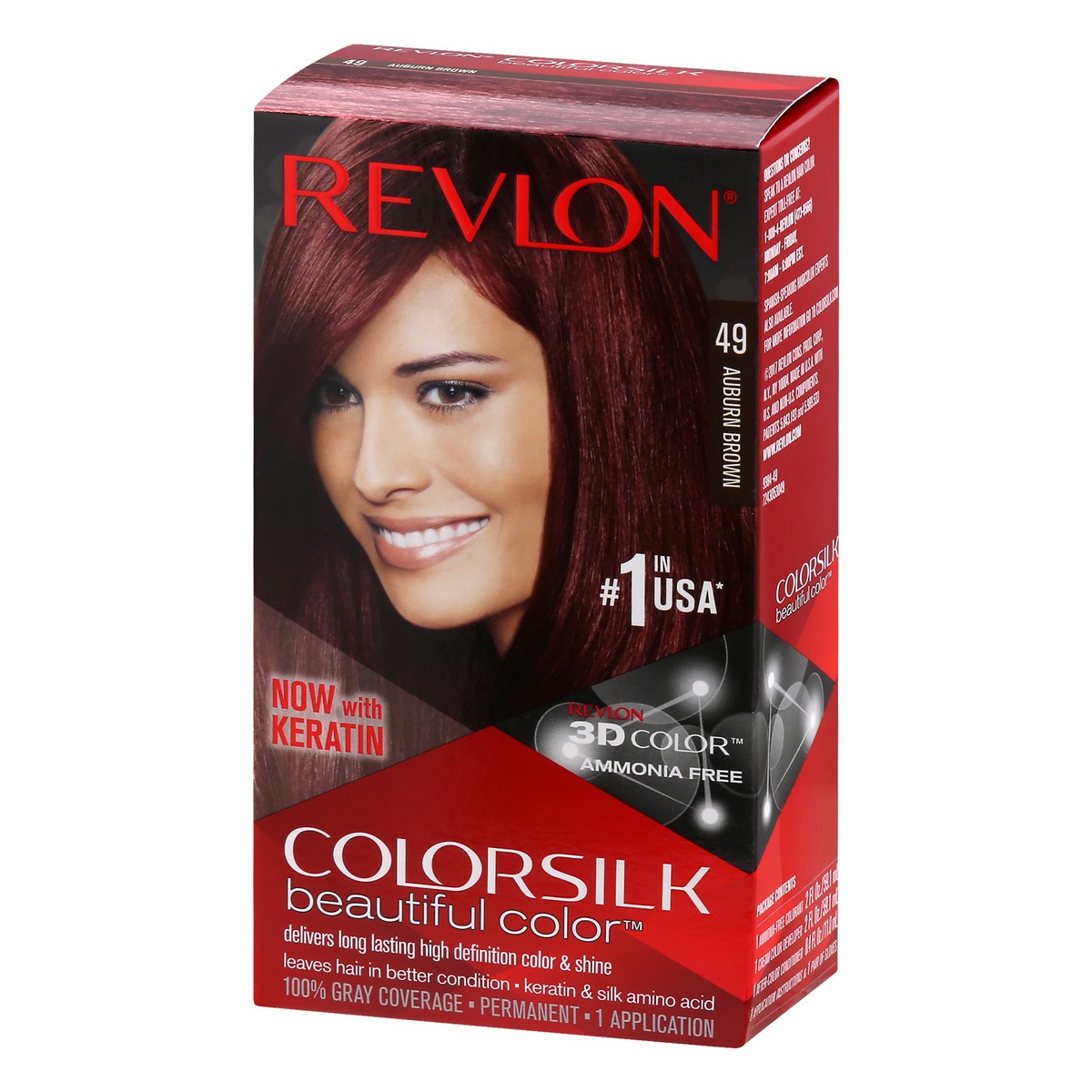 slide 4 of 9, Revlon Colorsilk Permanent Haircolor, Auburn Brown Ammonia-Free, 1 ct