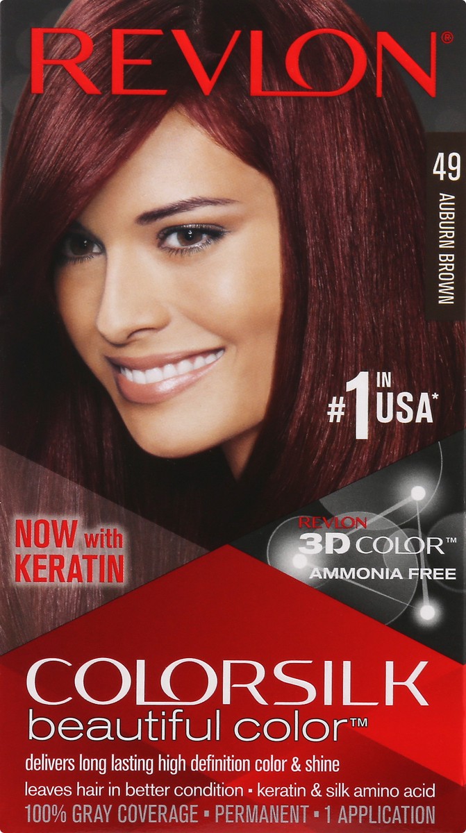 slide 9 of 9, Revlon Colorsilk Permanent Haircolor, Auburn Brown Ammonia-Free, 1 ct