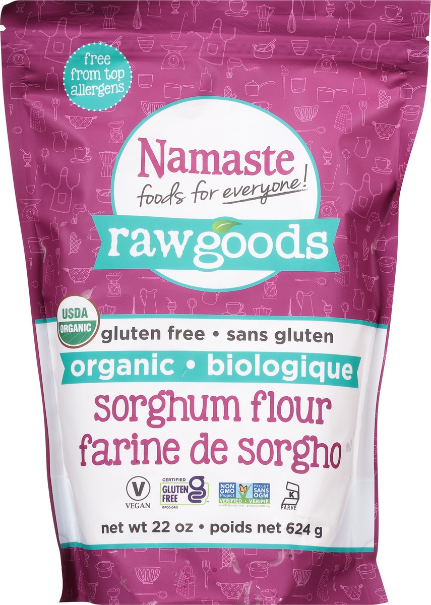 slide 9 of 13, Namaste Raw Goods Organic Sorghum Flour 22 oz, 22 oz