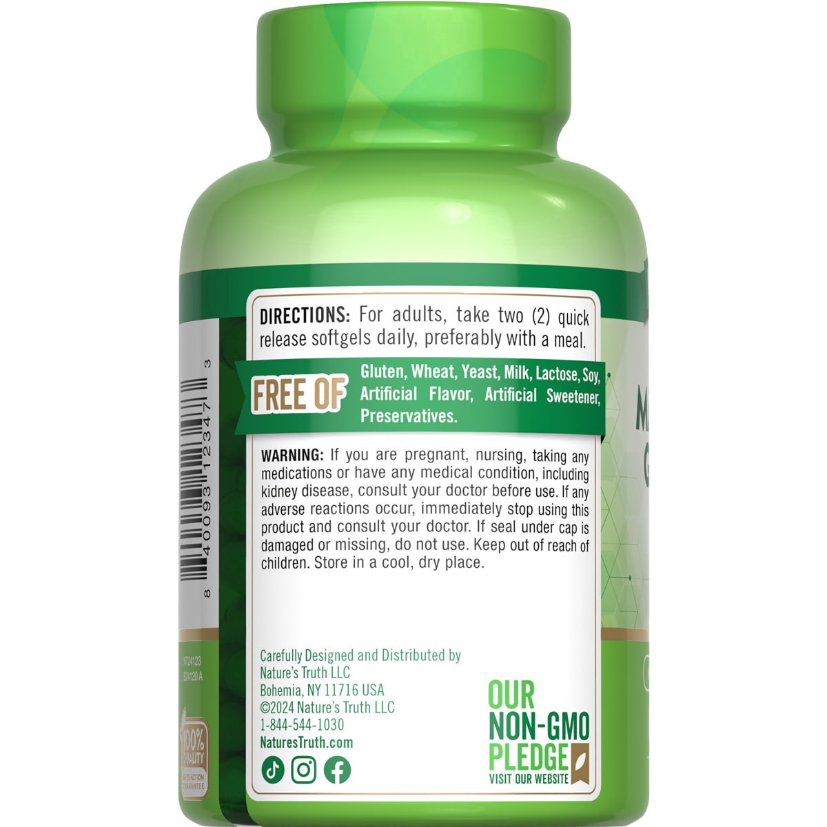 slide 2 of 13, Natures Truth Softgel Magnesm Glycint 250Mg, 60 ct