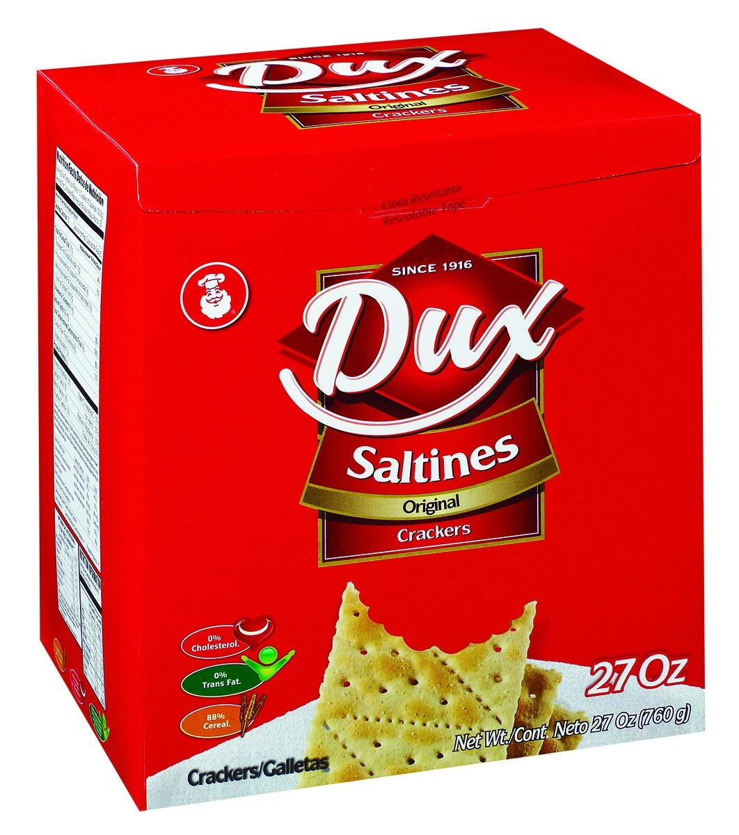 slide 1 of 1, Dux Saltine Box Crackers, 27 oz