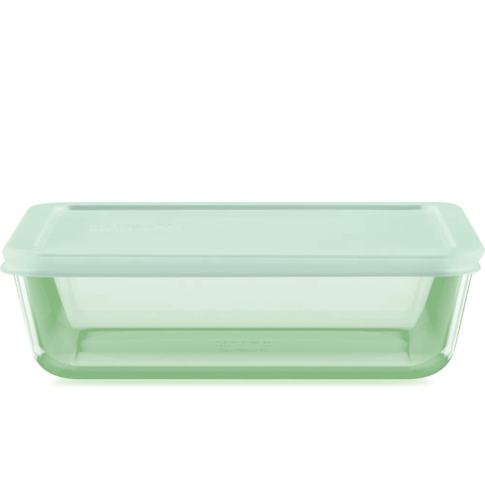 slide 1 of 1, Pyrex Green Ss Tint Rect 6Cup Lid, 1 ct
