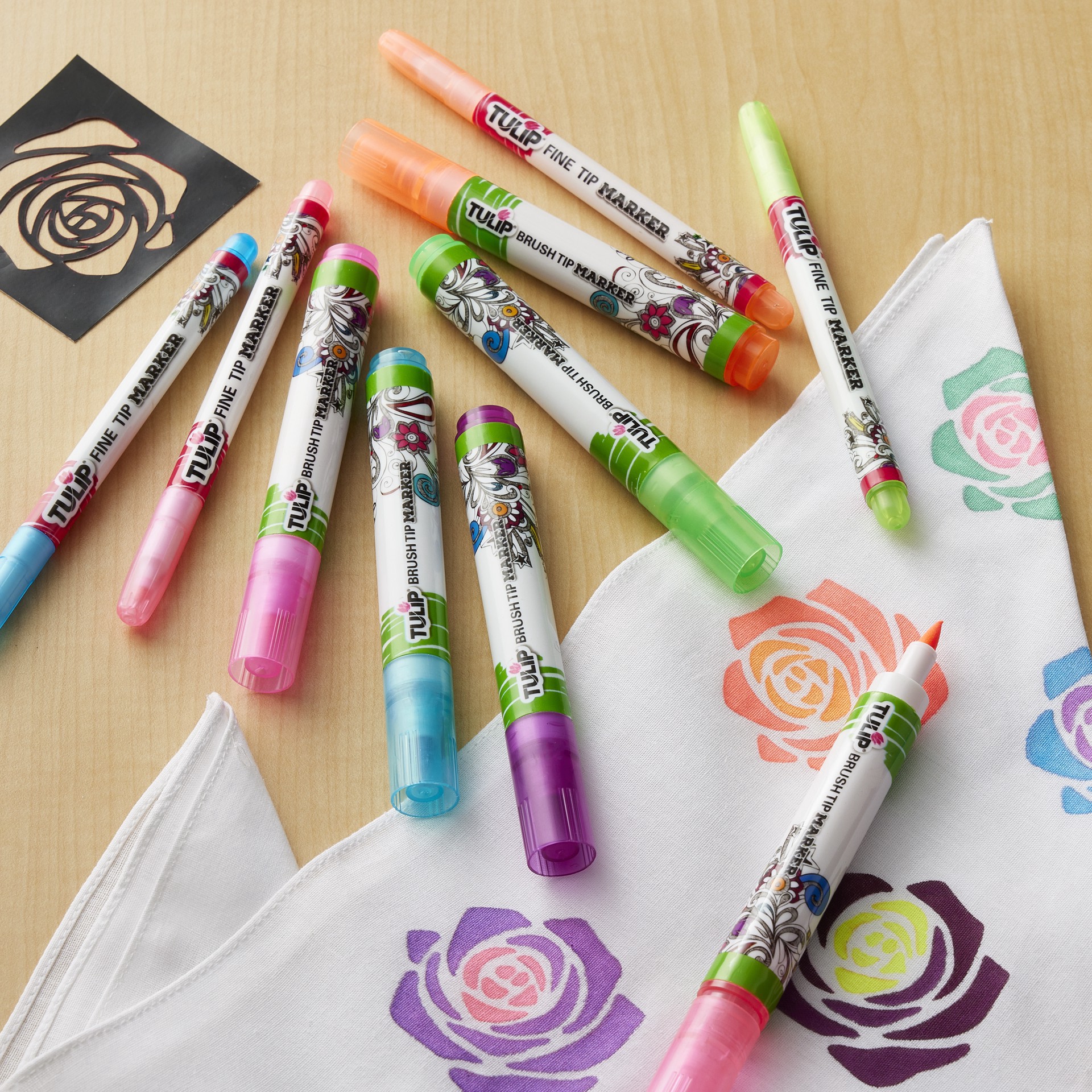 slide 3 of 8, Tulip Ultimate Fabric Markers Neon, 24 Pack, 24 ct