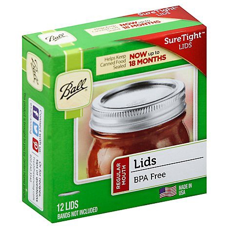 slide 1 of 1, Ball Lids Regular Mouth - 12 Count, 12 ct
