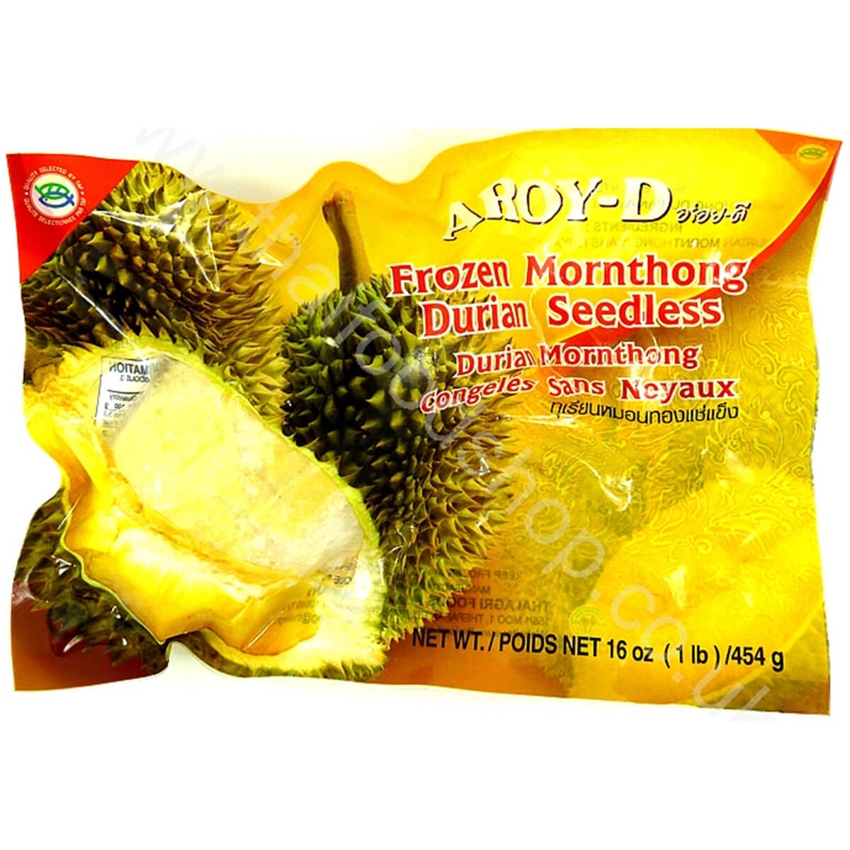 slide 1 of 1, Aroy-D Frozen Mornthong Durian Seedless, 16.01 oz