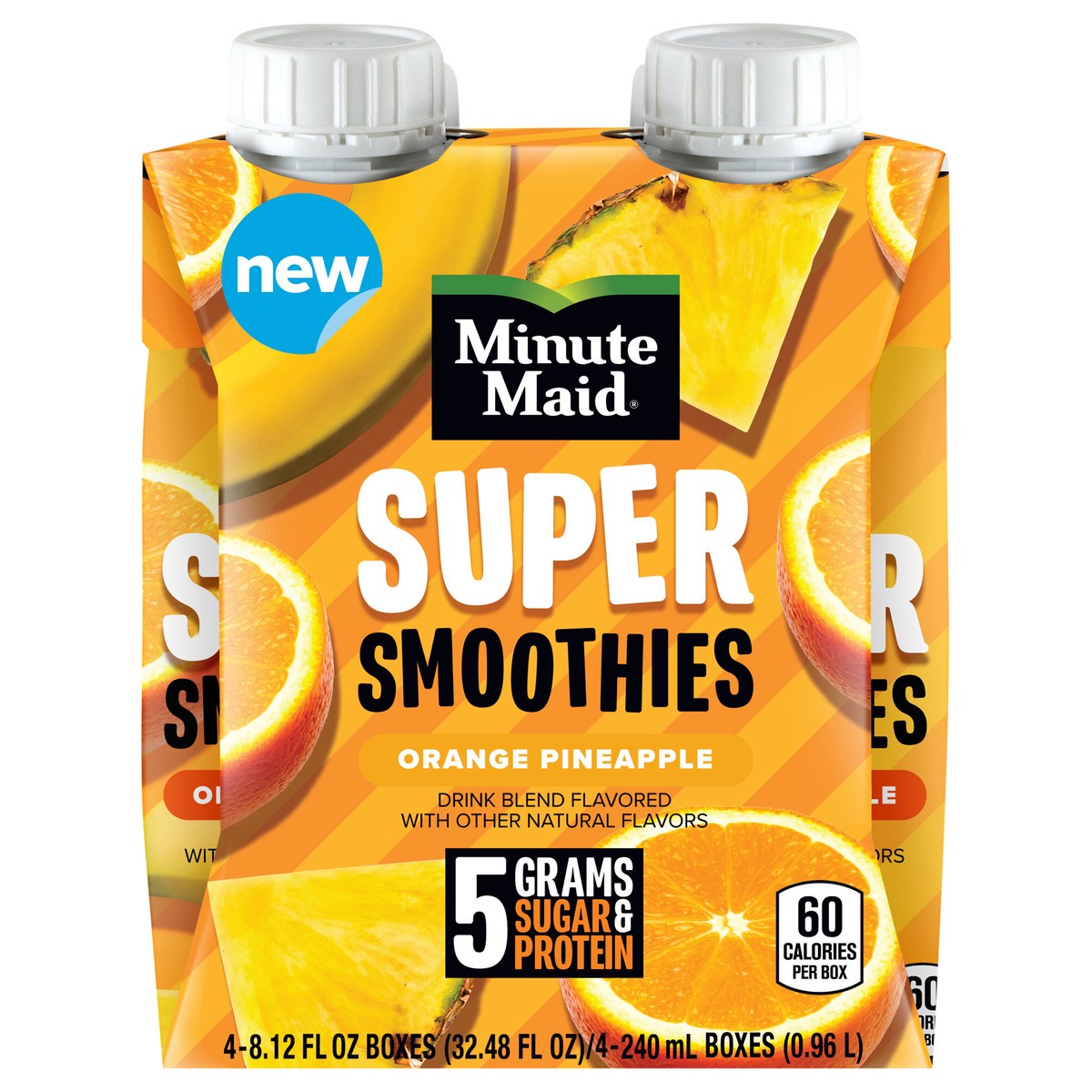 slide 1 of 13, Minute Maid Super Smoothies Orange Pineapple Cartons- 4 ct, 1 ct