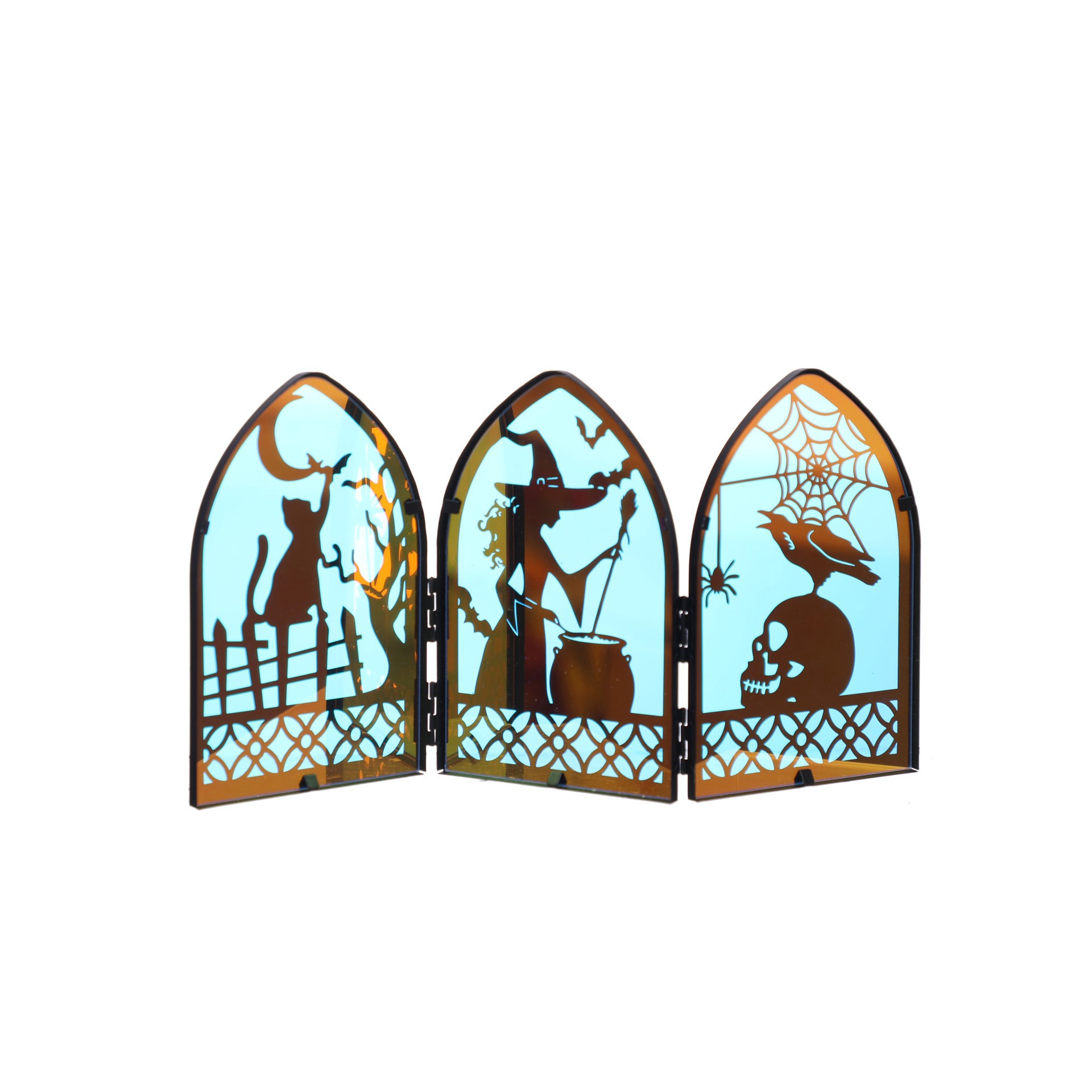 slide 3 of 3, 12.25" Skull, Witch & Cat Tabletop Decor By Ashland, 12.25 in x 0.25 in x 6 in