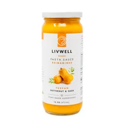 LIVWELL Foods Tuscan Butternut and Sage Pasta Sauce ( Dairy Free , Gluten Free)