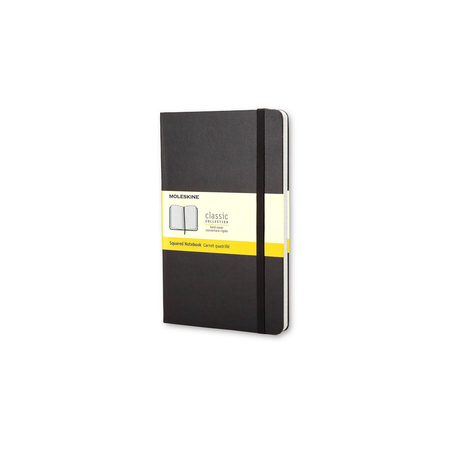 slide 1 of 6, Moleskine Classic Squared Hard Cover Notebook, Quadrille Ruled, Black, 240 ct; 5 in x 8 1/4 in